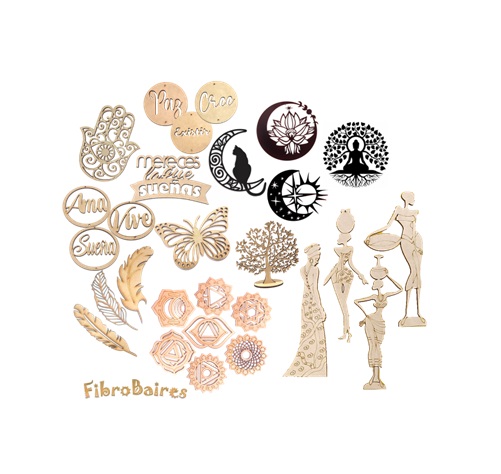   Apliques, cuadros y figuras láser